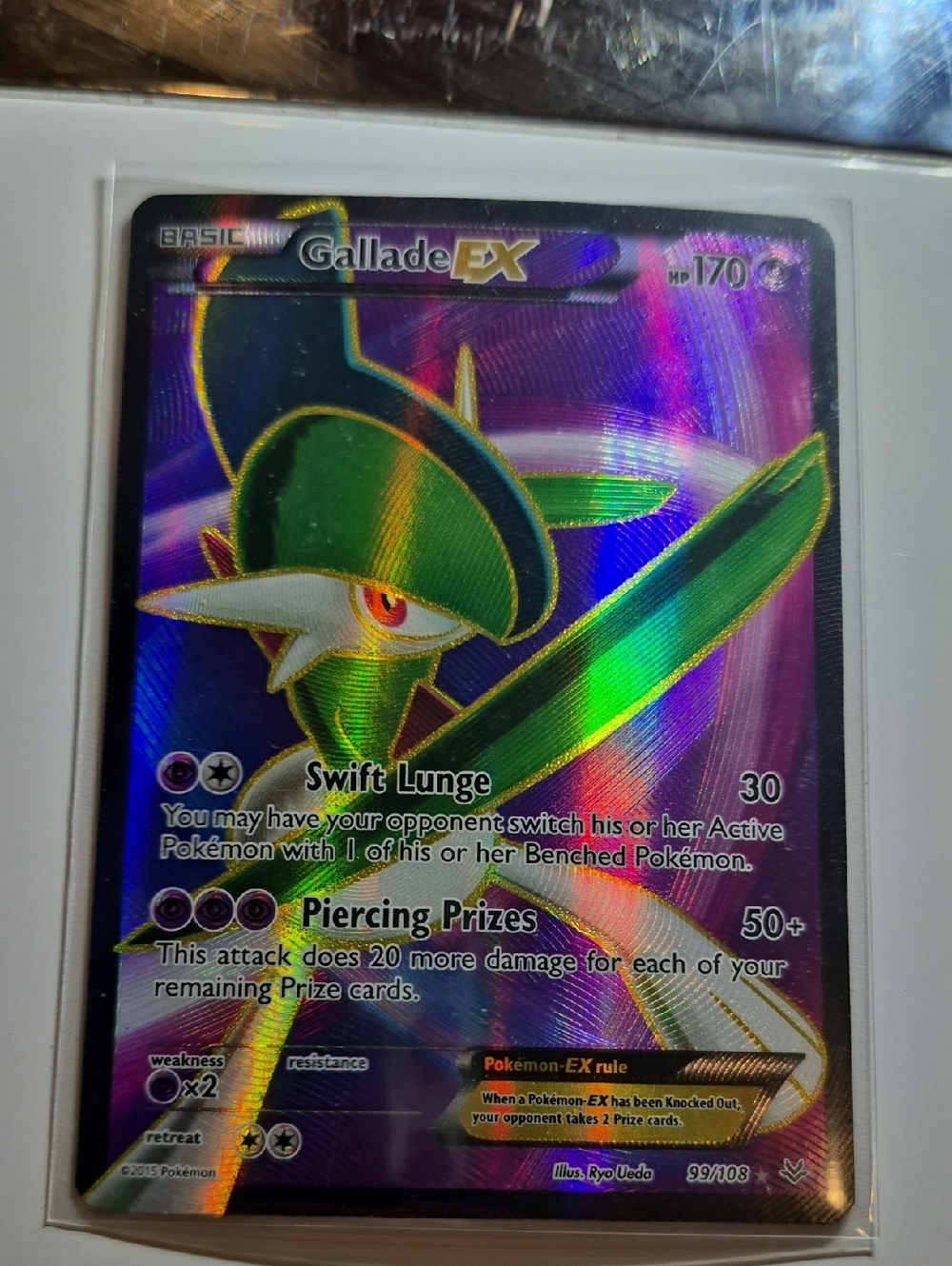 Pokemon Gallade EX Holofoil Green Purple